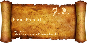 Faur Marcell névjegykártya
