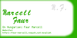 marcell faur business card